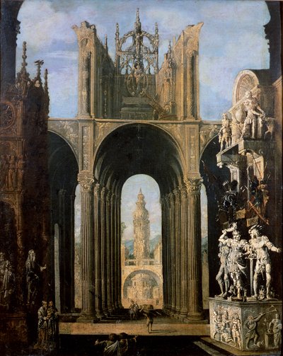 Architectonische fantasie door Francois de Nome